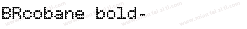 BRcobane bold字体转换